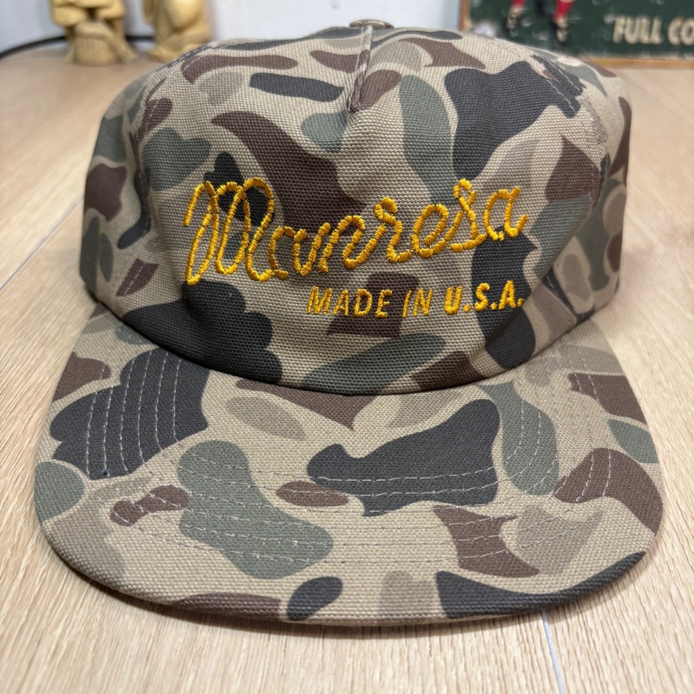 Manresa Camo Strapback Hat Made in USA Duck Camouflage Strap Cap
